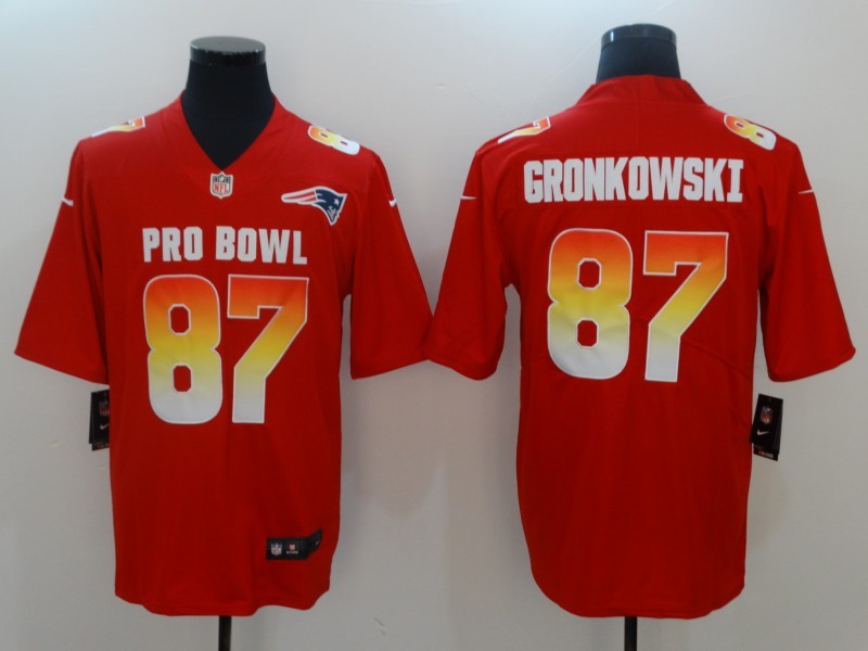 Men's New England Patriots Rob Gronkowski #87 Red Jersey